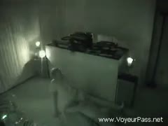 In a hotel room, a kinky slut can't get enough of a guy's knob.
